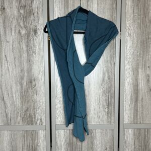 Carole Wang Scarf Wrap Artsy Comfort Soft Lagenlook Boho Blue Color
